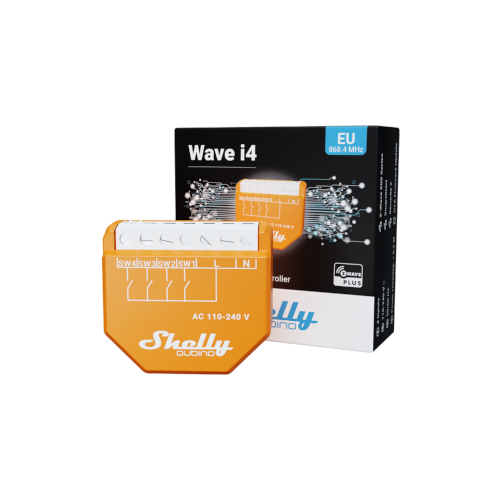 Shelly Wave i4 – Z-Wave 4-Input Scene Controller (AC Powered)