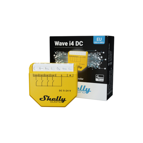 Shelly Wave i4 DC – Z-Wave 4-Input Scene Controller (5–24V DC)