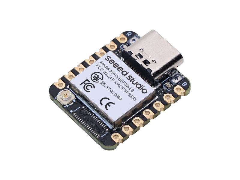 Seeed Studio XIAO ESP32S3 - 2.4GHz WiFi, BLE 5.0, 8MB PSRAM, 8MB FLASH, Dual-core, battery charge supported, power efficiency and rich Interface, ideal for Smart Homes, IoT, Wearable Devices, Robotics