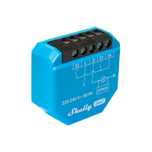 Shelly 1L Gen3 – Wi-Fi Smart Relay (No Neutral Required, 1 Channel)
