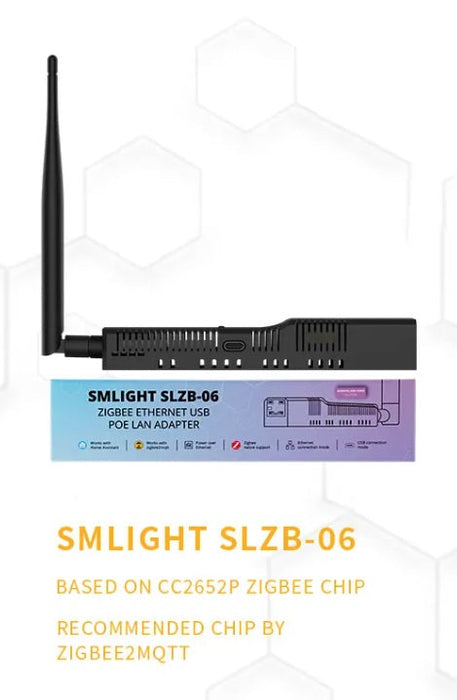 Zigbee LAN POE Coordinator SMLIGHT SLZB-06 - supports Ethernet/USB/WiFi, works with Zigbee2MQTT/Home Assistant/ZHA