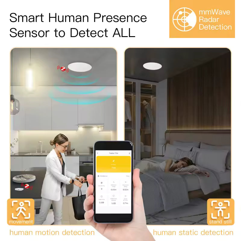 Tuya Zigbee mmWave Human Presence Sensor (Ceiling-Mount)