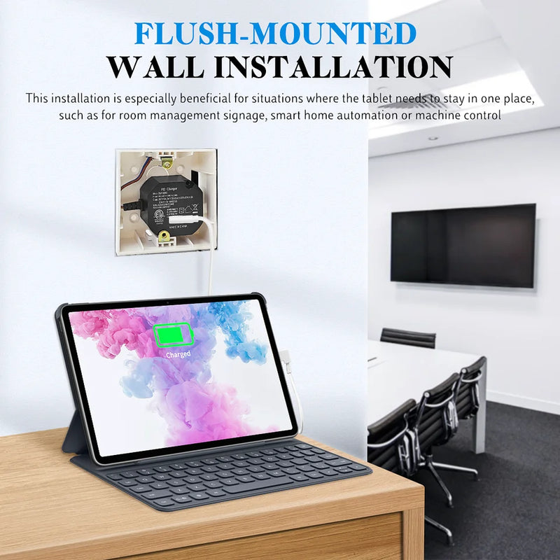 Flush Wall USB-C Power Adapter (30W)