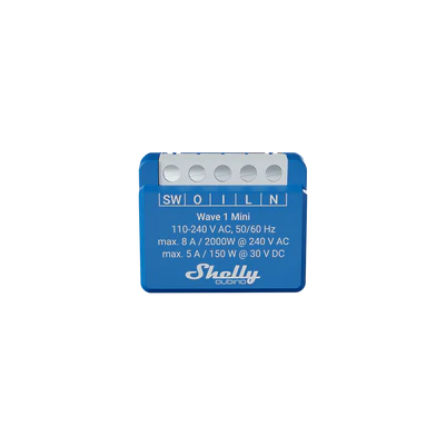 Shelly Wave 1 Mini – Z-Wave Smart Relay (Dry Contact, 8A)