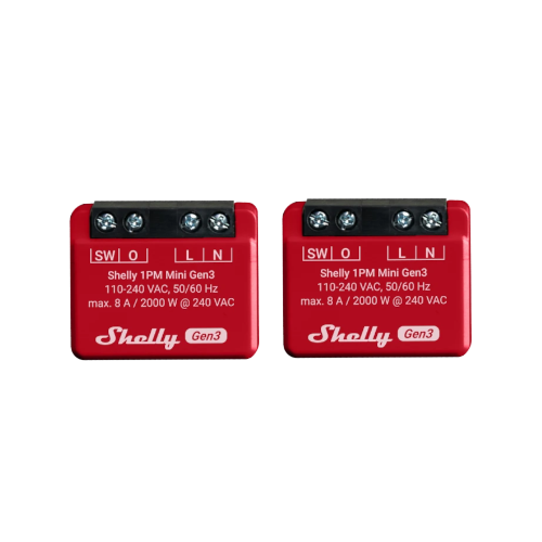 Shelly 1PM Mini Gen3 (2-pack)