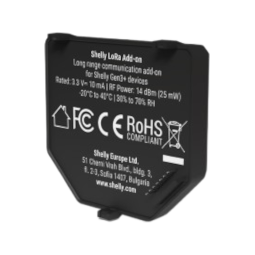 Shelly LoRa Add-on – Long-Range Communication Module for Shelly Gen3 & Gen4