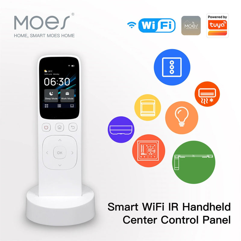 MOES Handheld Smart Screen – Tuya Smart Touchscreen IR Remote Controller