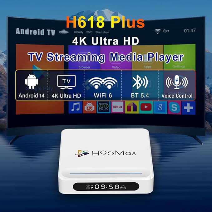 H618 Plus Android 14 TV Box (4GB RAM / 32GB Storage)