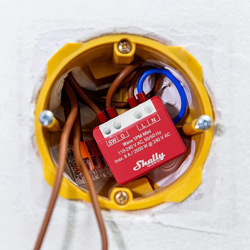 Shelly Wave 1PM Mini – Z-Wave Smart Switch with Power Monitoring (8A)
