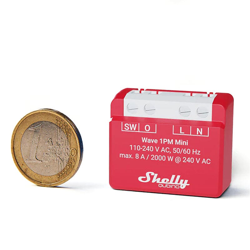 Shelly Wave 1PM Mini – Z-Wave Smart Switch with Power Monitoring (8A)