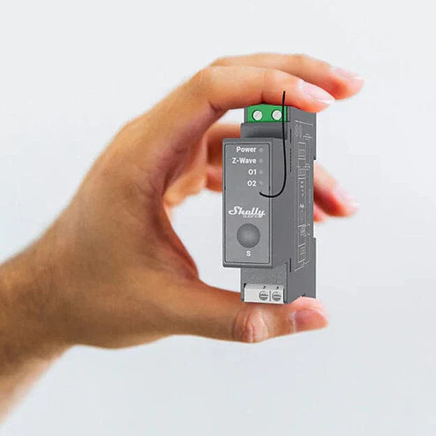 Shelly Wave Pro 2 – 2-Channel Z-Wave DIN-Rail Smart Relay (Dry Contacts)