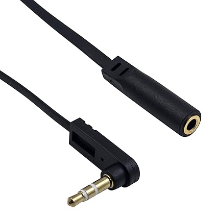 Maxhood 3.5mm Right Angle AUX Extension Cable (2-Pack, 6.8 inch) - Image 2