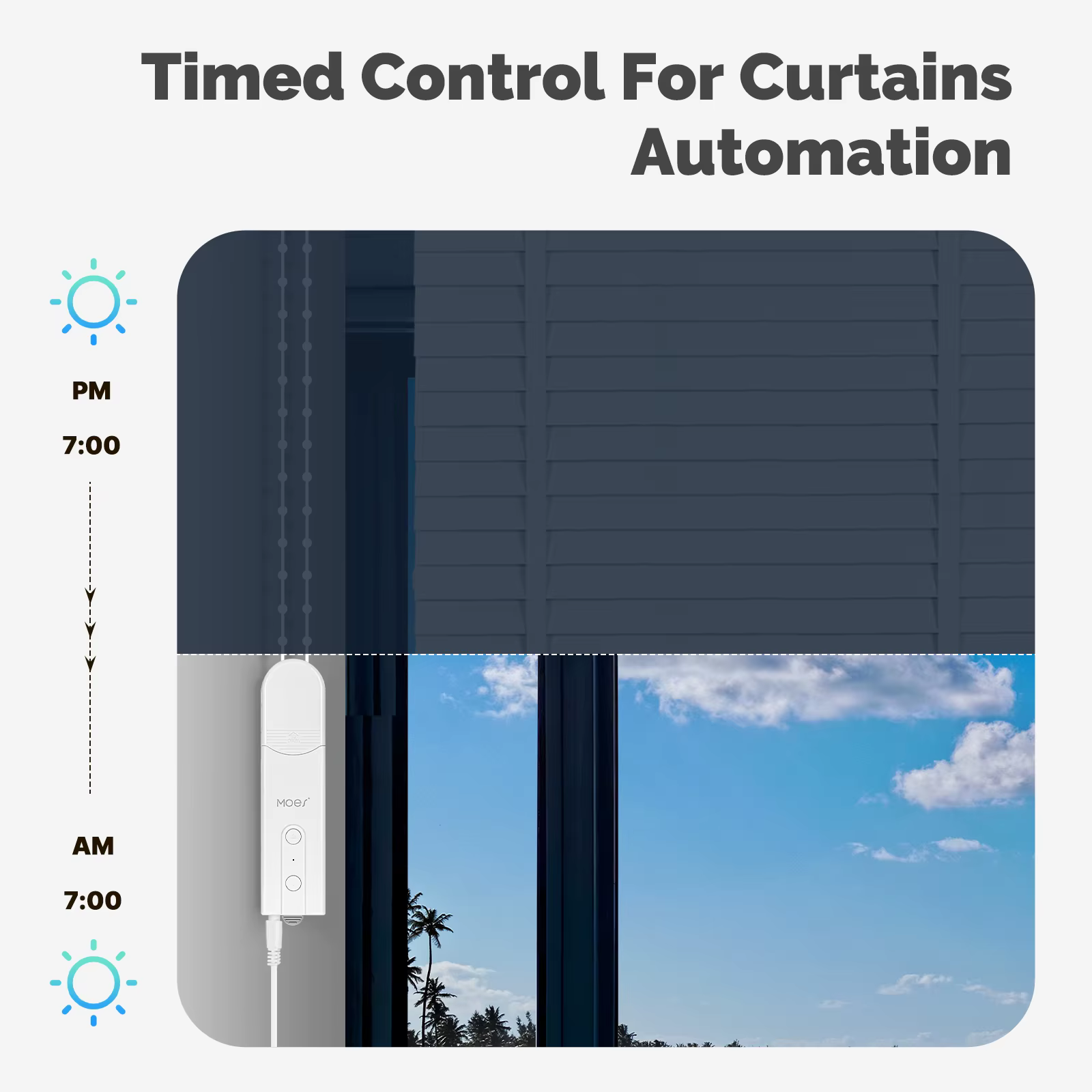 MOES Tuya WiFi Smart Blind Motor – App & Voice Control (UK Plug) - Image 6