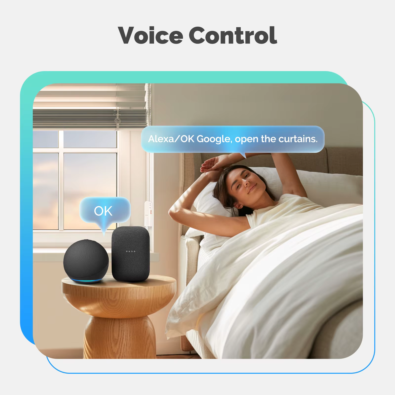 MOES Tuya WiFi Smart Blind Motor – App & Voice Control (UK Plug) - Image 2