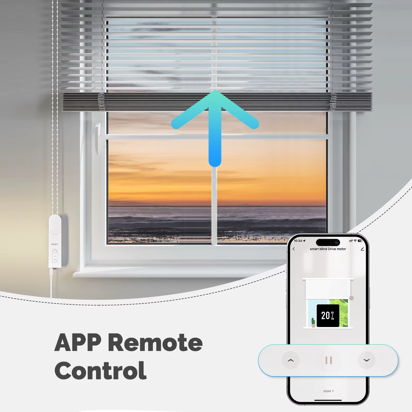 MOES Tuya WiFi Smart Blind Motor – App & Voice Control (UK Plug) - Image 5